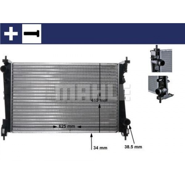 MAHLE-KNECHT-BEHR CR1112000S MOTOR SU RADYATOR PUNTO BRAVO 1.3JTD 1.7CDTI DOBLO III 1.6D 2.0D MULTIJET CORSA D A13DTC Z13DTE