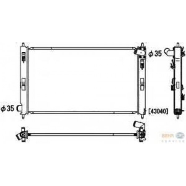 MAHLE-KNECHT-BEHR CR2003000S RADYATOR DOBLO 1.4-1.3 DMTJ 10 COMBO 1.3 CDTI 12 MEKANIK AC - 620X400X16