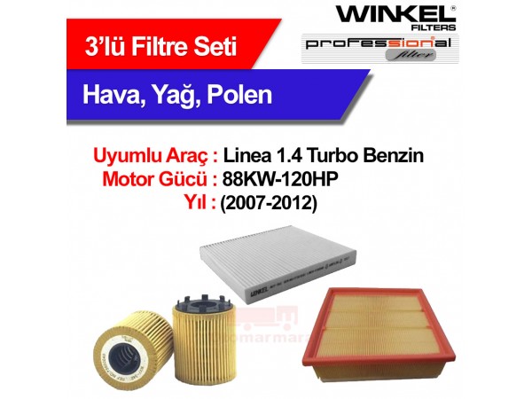 WINKEL 3 Fiat Linea 1.4 Turbo (2007-2012) Filtre Seti