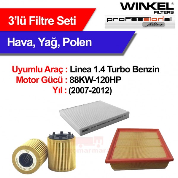 WINKEL 3 Fiat Linea 1.4 Turbo (2007-2012) Filtre Seti