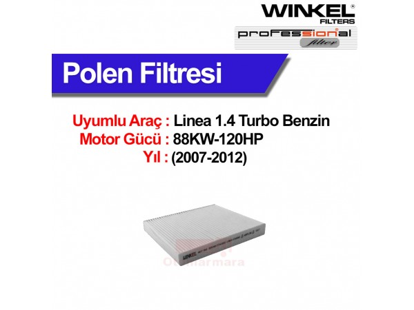 WINKEL P Fiat Linea 1.4 Turbo (2007-2012) Polen Filtresi