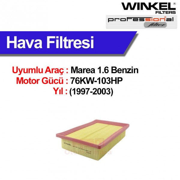 WINKEL 4 Fiat Marea 1.6 (1997-2003) Filtre Seti