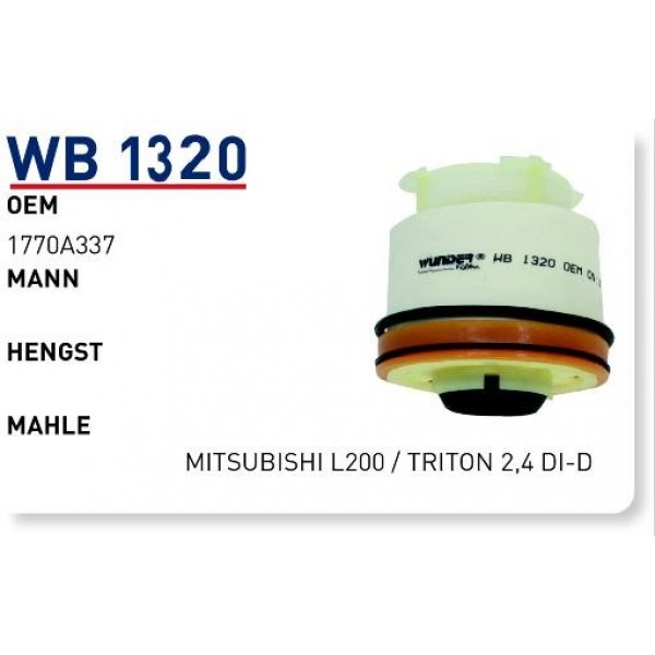 WUNDER WB1320 WUNDER WB1320 MAZOT FİLTRESİ - MITSUBISHI L200 / TRITON 2,4 DI-D