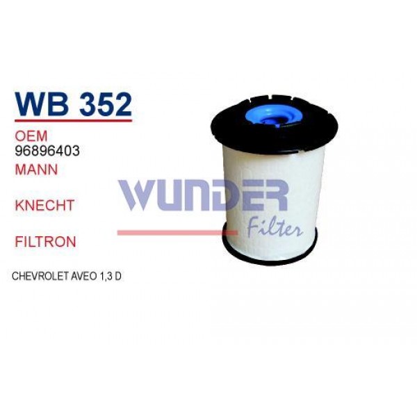 WUNDER WB352 MAZOT  FİLTRESİ - CHEVROLET AVEO 1,3D