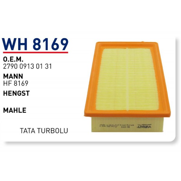 WUNDER WH8169 WUNDER WH8169 HAVA FİLTRESİ - TATA TURBOLU