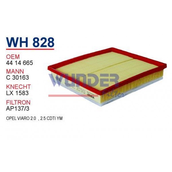 WUNDER WH828 WUNDER WH828 HAVA  FİLTRESİ - RENAULT TRAFFİC II 2,0 DCİ - 2,5 DCİ