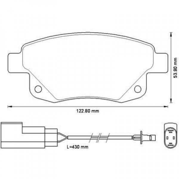 AUTOTECH DB266-174 FREN BALATASI ARKA FISLI TRANSIT V347 06-