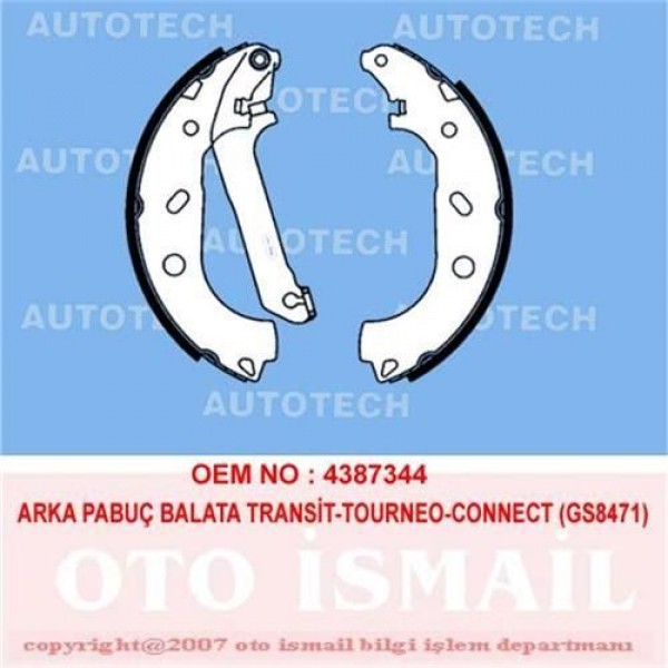 AUTOTECH PB4063 KAMPANA BALATA TOURNEO CONNECT 02-