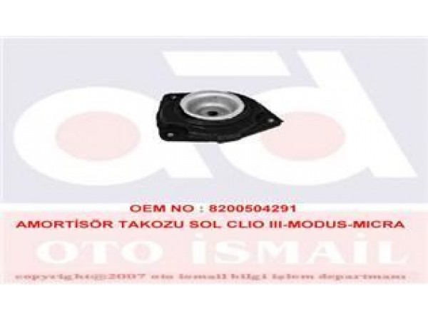 BODUROĞLU 3104 AMORTISÖR TABLASI TAKOZU SAG CLIO III MODUS / MICRA NOTE QASHQAI