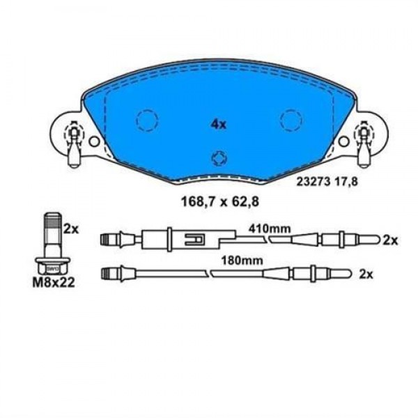 BOSCH 986424581 FREN BALATASI ÖN FISLI C5 I 00-