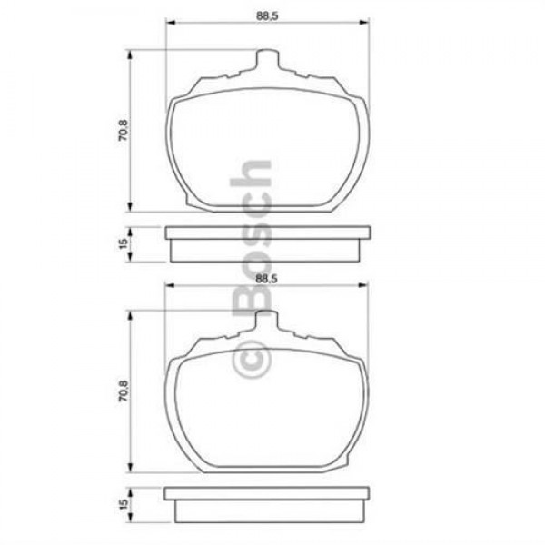 BOSCH 986463641 FREN BALATASI ÖN TRANSIT 2.0 2.5D P100 65-92 0986TB2061