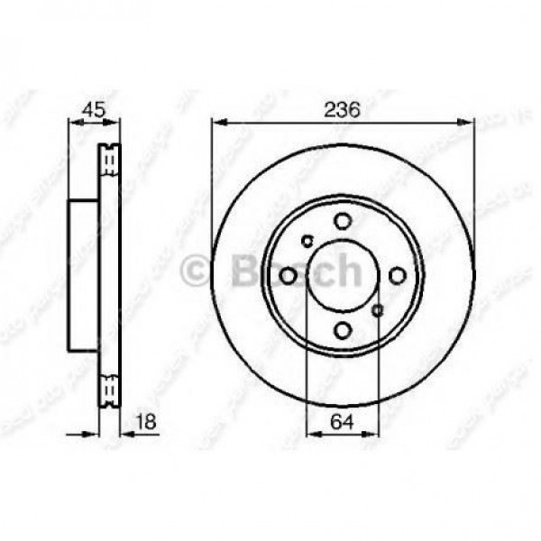 BOSCH 986478572 FREN DISKI ÖN MIRAGE CARISMA 95-