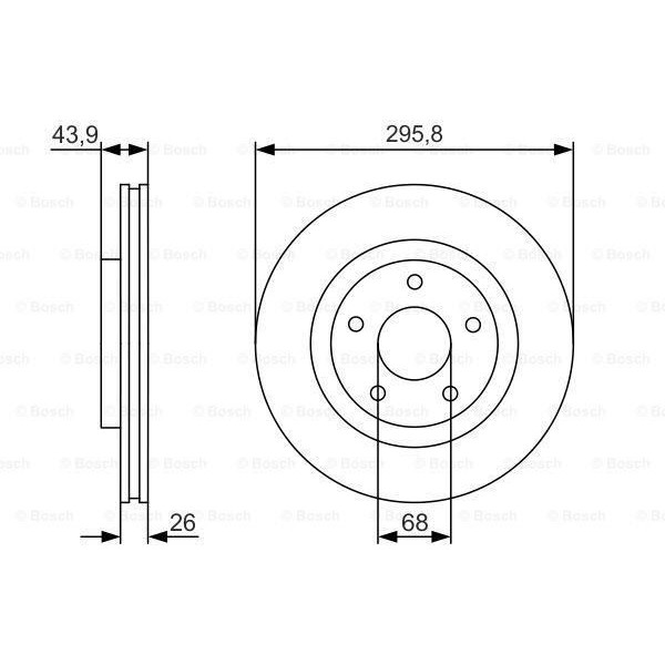 BOSCH 0986479R89 FREN DISKI ÖN KOLEOS 08-