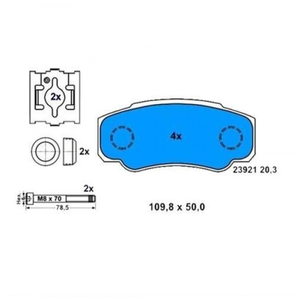 BOSCH 986494049 FREN BALATASI ARKA DUCATO 94-