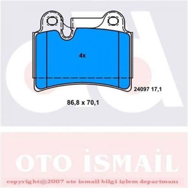 BOSCH 986494210 FREN BALATASI ARKA TOUAREG 7L 02-