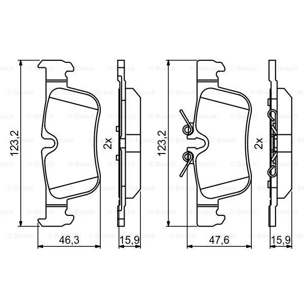 BOSCH 986494812 ARKA BALATA BMW 2 (F45-F46)X1 (F48)X2 (F39)I3 (I01)
