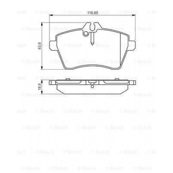 BOSCH 986495273 FREN BALATASI ÖN E 0986TB2898 A 24077 IKAZ KABLOLU MERCEDES A SERISI W169 09 04-