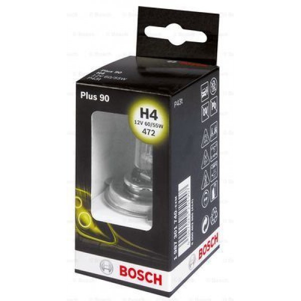 BOSCH 1987301740 AMPUL P43T PLUS 90 12V H4