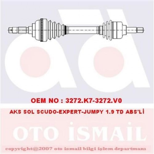 AKS SOL ABS'LI SCUDO / 806 EXPERT / JUMPY 1.9TDI