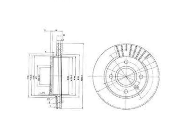 DELPHI BG2440 FREN DISKI ÖN FIESTA III 89-