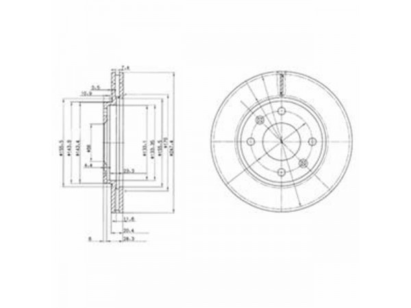 DELPHI BG2444 FREN DISKI ÖN 106 91-