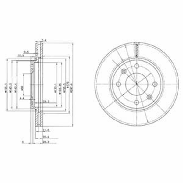 DELPHI BG2444 FREN DISKI ÖN 106 91-