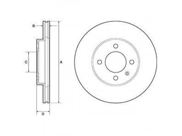 DELPHI BG2455 FREN DISKI ÖN GOLF III 91-