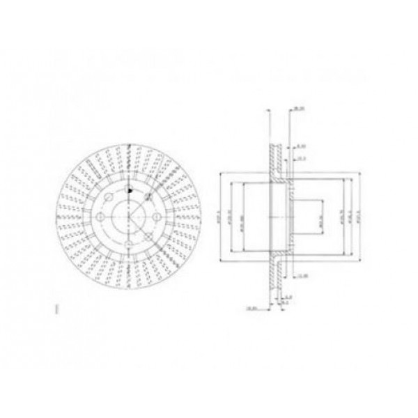 DELPHI BG2636 FREN DISKI ÖN ASTRA F 91-