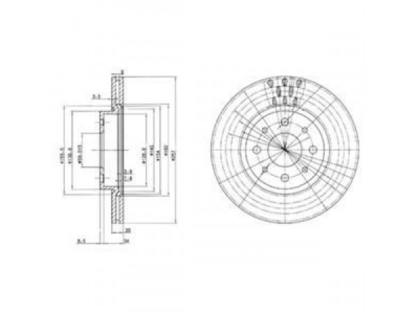 DELPHI BG2830 FREN DISKI ÖN PALIO 96-