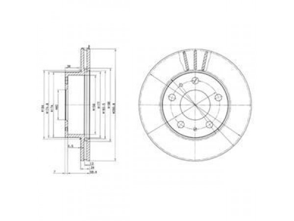 DELPHI BG2847 FREN DISKI ÖN DUCATO 94-