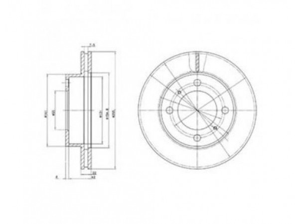 DELPHI BG2891 FREN DISKI ÖN COROLLA E100 AE101 AE111 93-