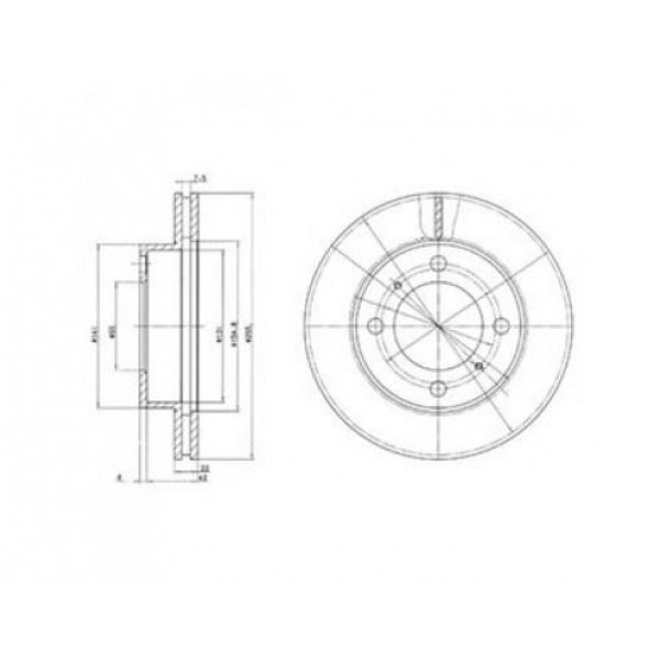 DELPHI BG2891 FREN DISKI ÖN COROLLA E100 AE101 AE111 93-