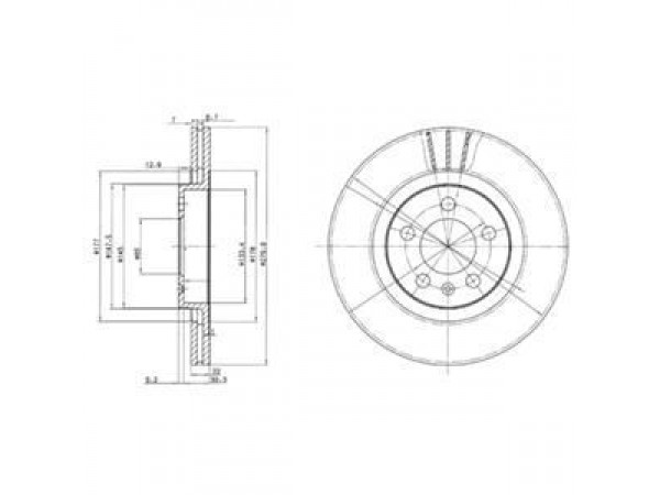 DELPHI BG3036 FREN DISKI ÖN GOLF IV 97-