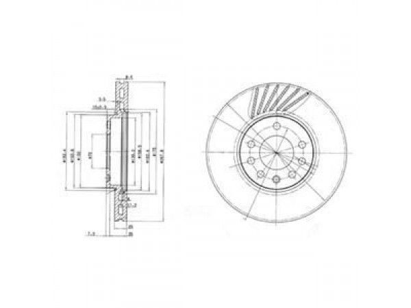 DELPHI BG3142 FREN DISKI ÖN VECTRA B 95-