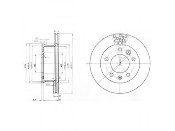 DELPHI BG3236 FREN DISKI ÖN LT28-35 96-