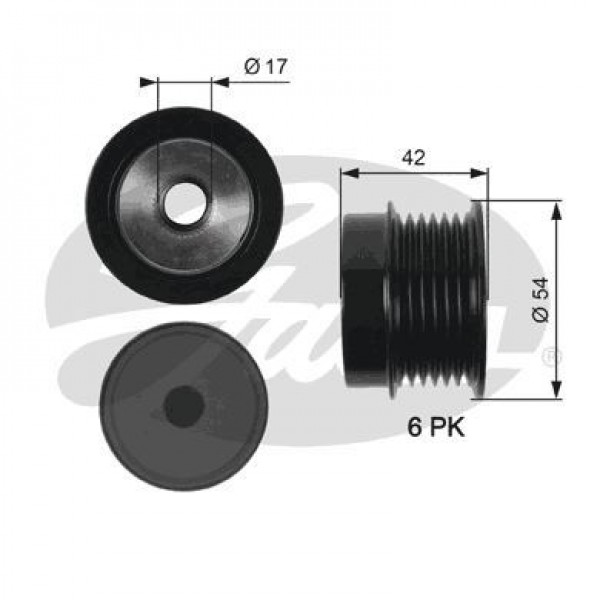 GATES OAP7035 ALTERNATÖR KASNAGI RULMANLI VECTRA C ASTRA H ZAFIRA B SIGNUM 1.9 CDTI 04-