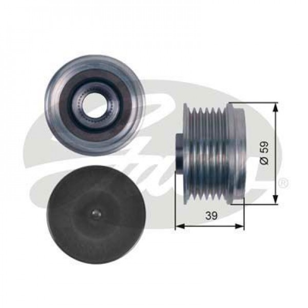 GATES OAP7114 ALTERNATÖR KASNAGI RULMANLI CADDY IV GOLF VII PASSAT 14-