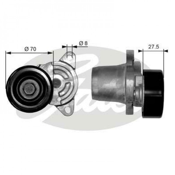 GATES T38454 V KAYIS GERGI RULMANI 306 307  2.0 HDI / ASTRA F CORSA B TIGRA 1.4 1.6 16V 1.5 CRDI 2.0 CRDI