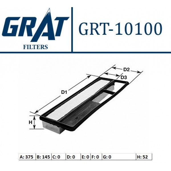 GRAT 10100 HAVA FILTRESI 500 ALBEA LINEA DOBLO FIORINO IDEA PANDA PUNTO EVO / COMBO / KA 1.3 JTD 1.3 CDTI