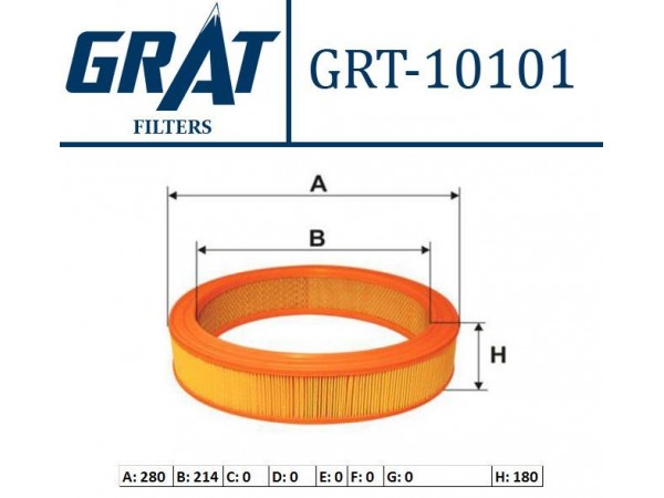 GRAT 10101 HAVA FILTRESI M131 DOGAN SLX  IÇI TELLI