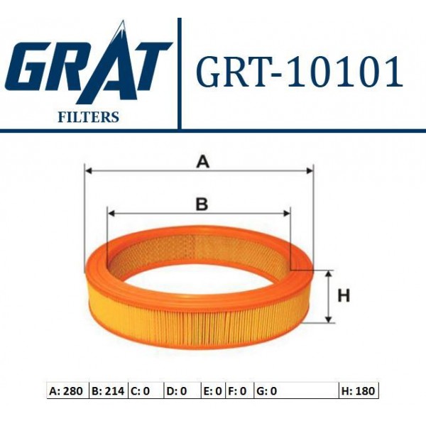 GRAT 10101 HAVA FILTRESI M131 DOGAN SLX  IÇI TELLI