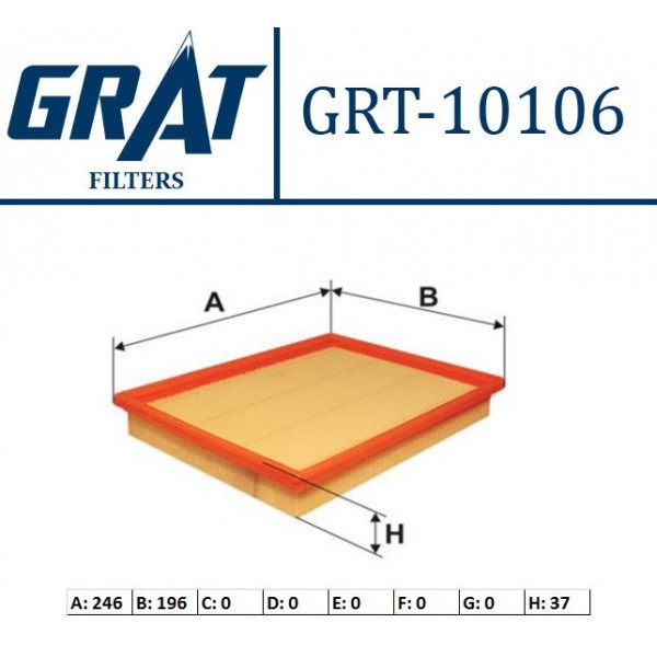 GRAT 10106 HAVA FILTRESI PALIO SIENA ALBEA DOBLO 1.2 16V 1.2 8V 1.6 16V