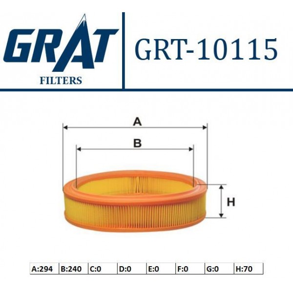 GRAT 10115 HAVA FILTRESI DOBLO PUNTO 1.2