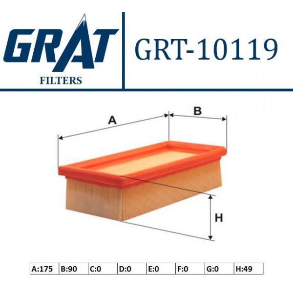 GRAT 10119 HAVA FILTRESI UNO 60