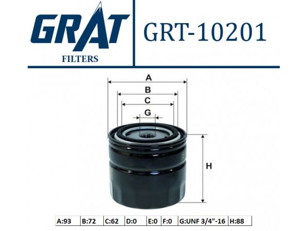 GRAT 10201 YAG FILTRESI M124 M131 EDKS  M131 DOGAN 1.6IE / FAVORIT / S40 S70 V40 V70