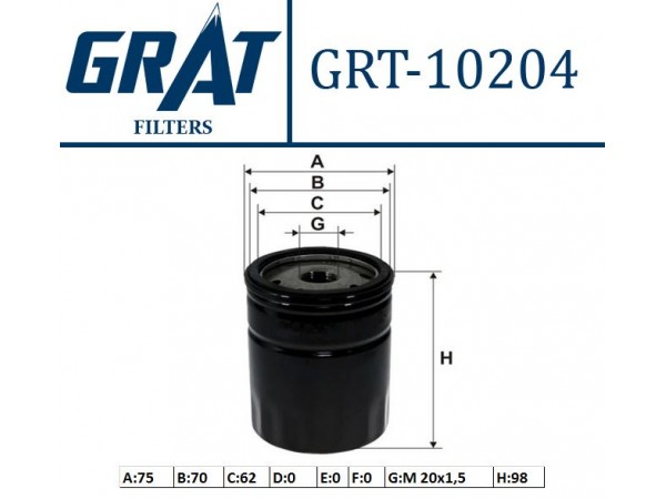 GRAT 10204 YAG FILTRESI M131 SLX PALIO 1.6 16V 1.4 ALBEA 1.2 -