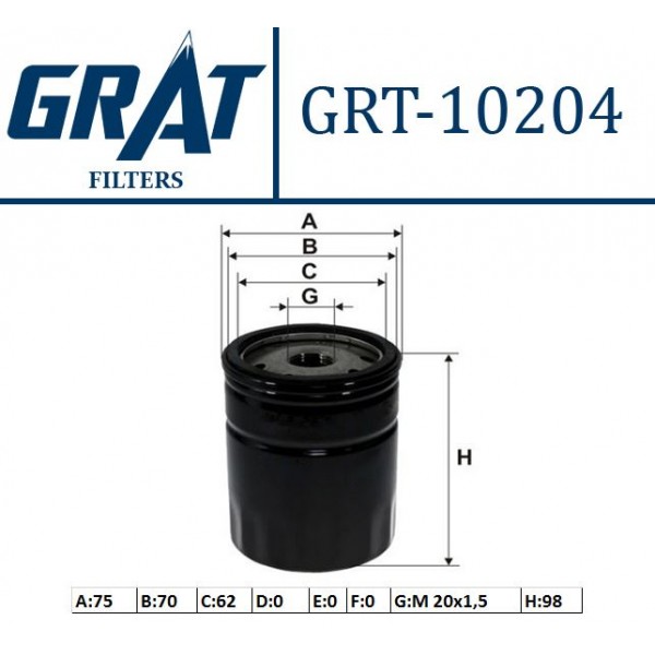 GRAT 10204 YAG FILTRESI M131 SLX PALIO 1.6 16V 1.4 ALBEA 1.2 -