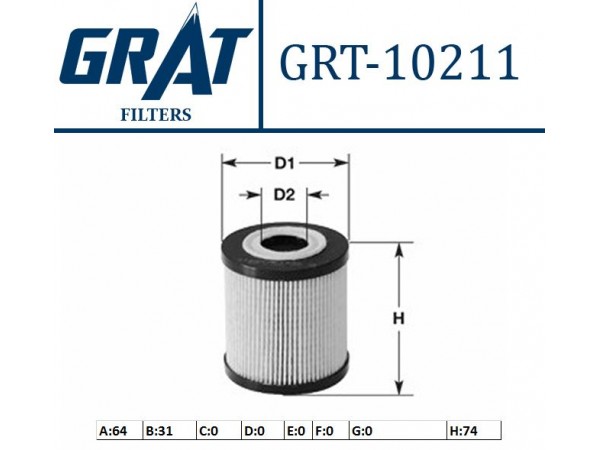 GRAT 10211 YAG FILTRESI GRANDE PUNTO / ASTRA H VECTRA C ZAFIRA B SIGNUM 1.9 CDTI 1.9 MTJ Z19DTL Z19DTH Z19DTJ