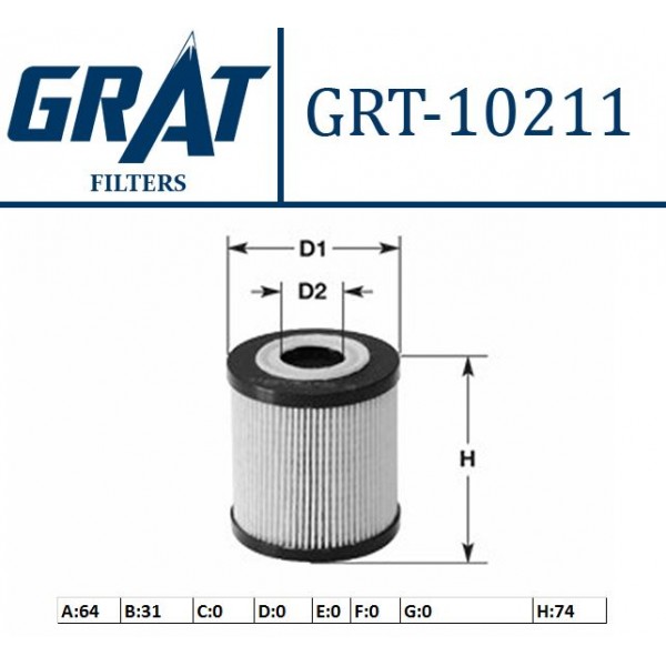 GRAT 10211 YAG FILTRESI GRANDE PUNTO / ASTRA H VECTRA C ZAFIRA B SIGNUM 1.9 CDTI 1.9 MTJ Z19DTL Z19DTH Z19DTJ