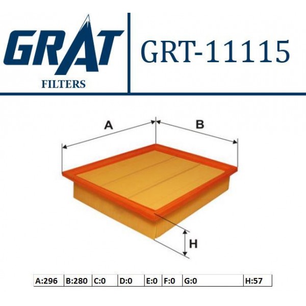 GRAT 11115 HAVA FILTRESI TRAFIC II / VIVARO / PRIMASTER 2.5 DCI 2.0 DCI 2.0 CDTI